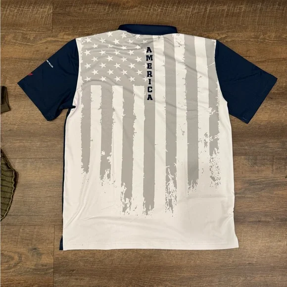 Novus Folds of Honor Navy Blue Polo Golf Shirt XL NWT - Picture 3 of 3